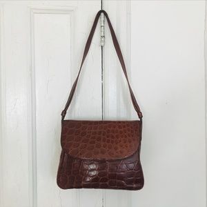 Maeni Alligator Shoulder Bag